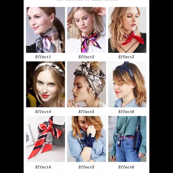 CHRISTIAN Lux Fashion Constellation Designer Women Bandana Ribbon Scarf - Picture 8 of 16